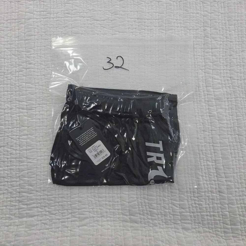 True Religion Running Shorts Men's S Jet‎ Black NEW Elastic Waist Drawstring NWT